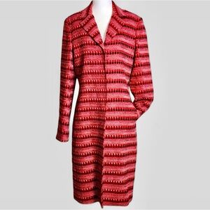 💕 PARALLEL sold by Anthropologie Pink Mauve Embroidered Textured Boho Trench